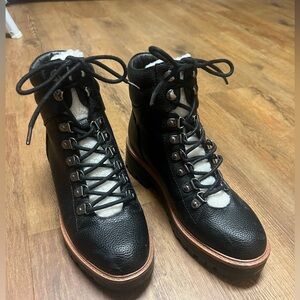Marc Fisher black combat boots